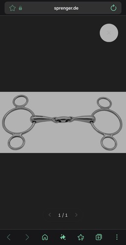 Ring gebiss mm doppelt - 16,